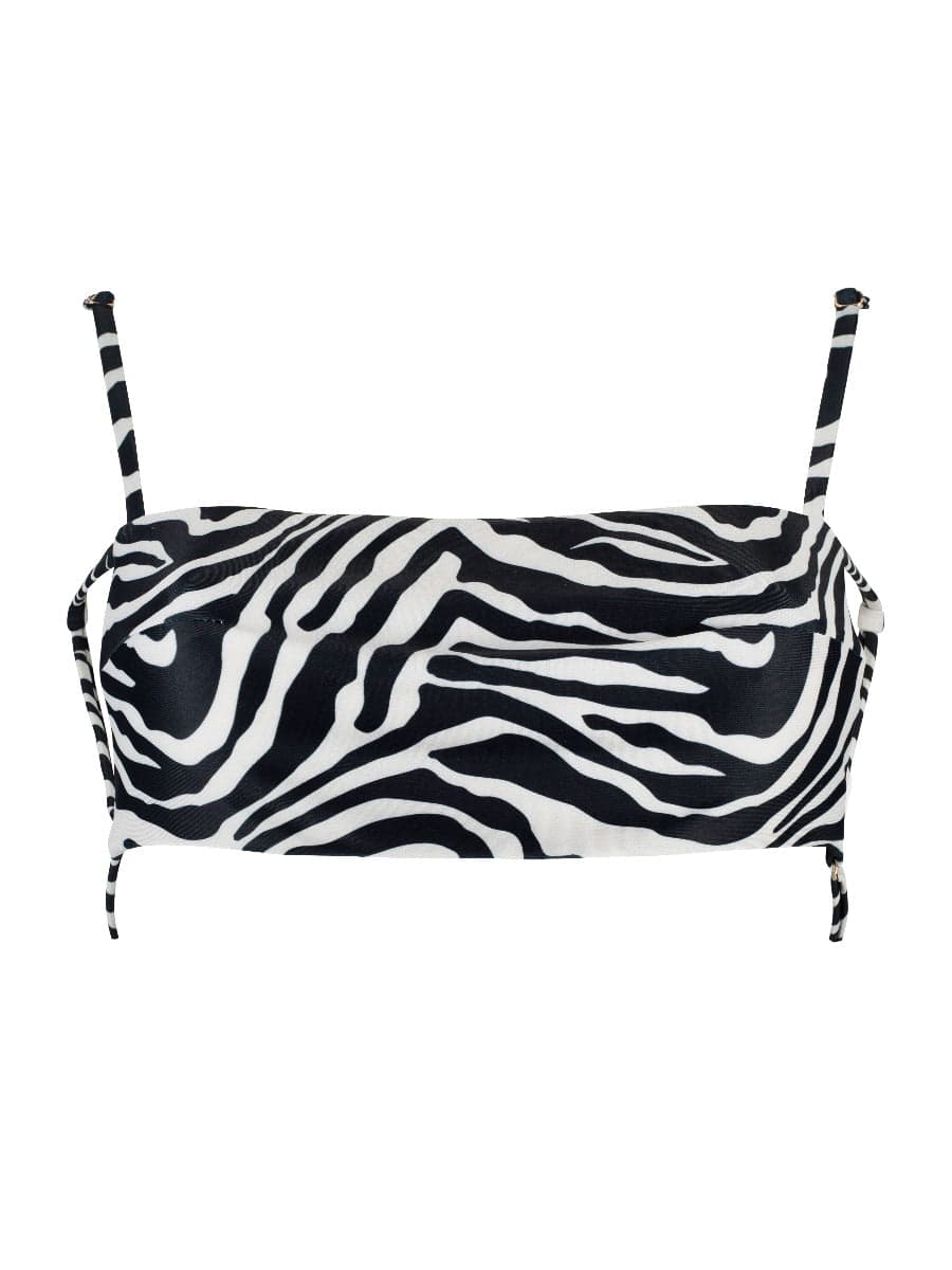 Black Zebra Lene Bandeu Bikinitop
