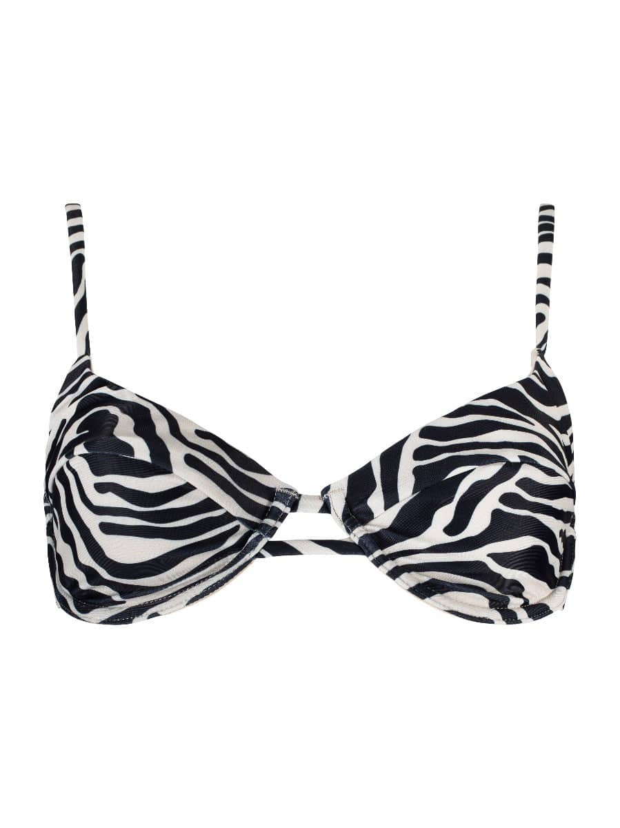 Black Zebra Lene Wired Bikinitop
