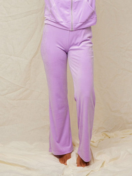 Purple MyMuse Velour Bukse