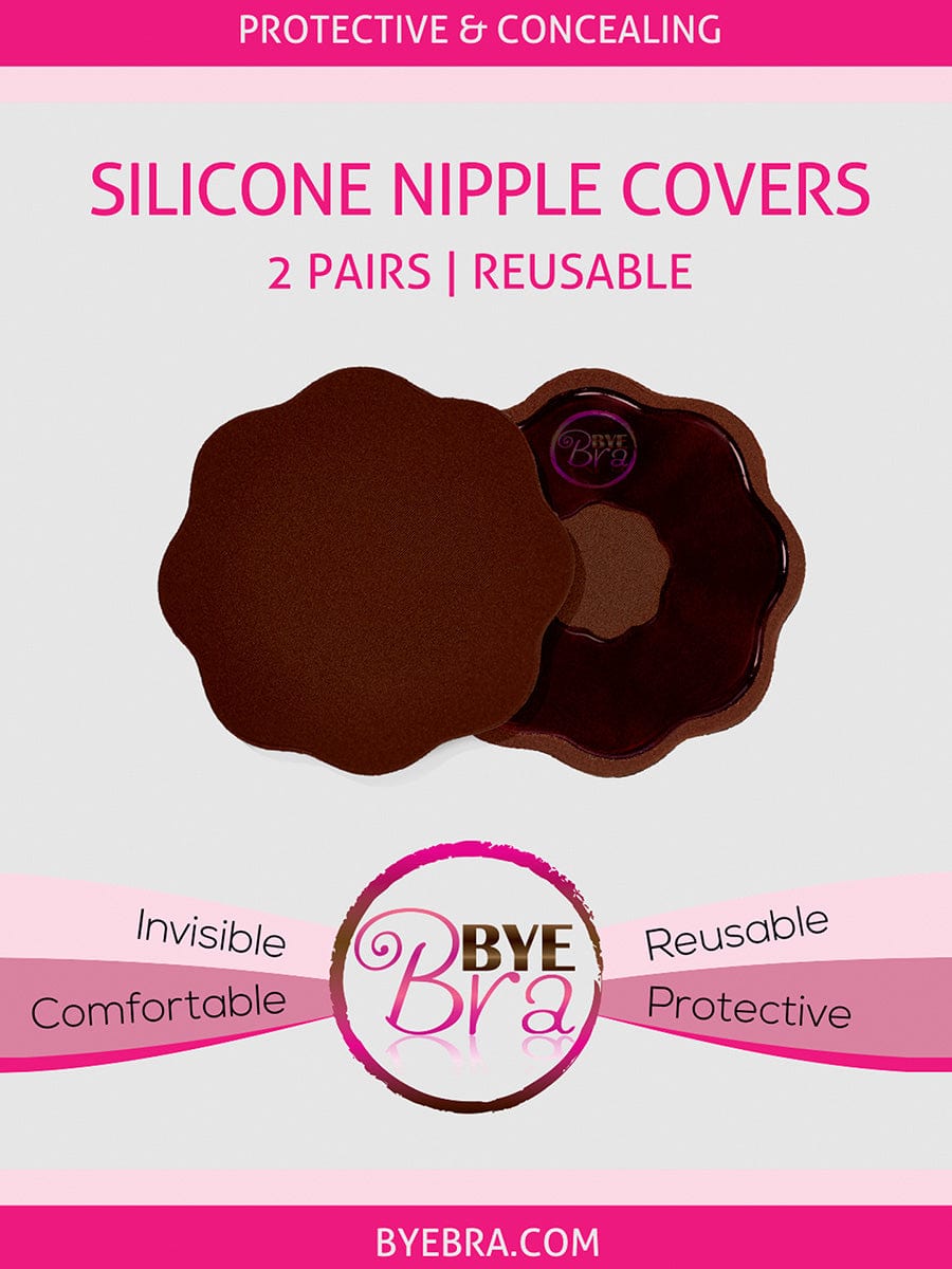 Bye Bra Silicone Nipple Covers Dark