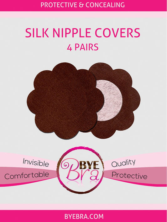 Bye Bra Silk Nipple Covers Dark